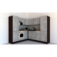 Bucatarie de Colt GENA NEW 11 ST. 210-230, Cu Corp de Cuptor, Wenge / Decor 4298